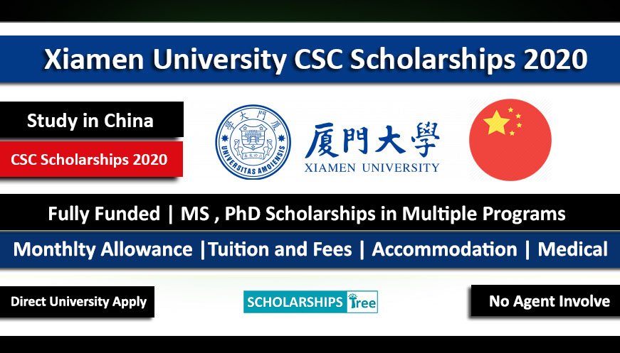 Chinese Government Scholarships (CSC) Xiamen University 2020